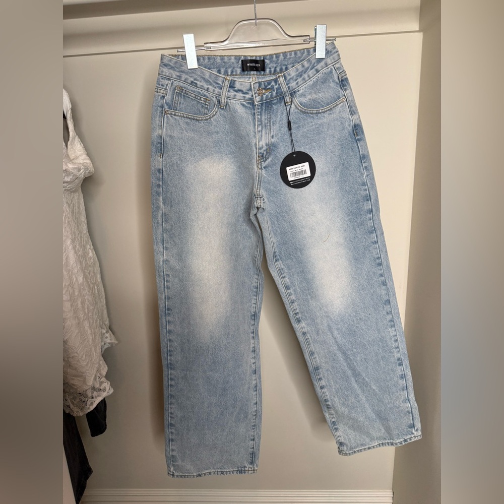 White Fox Boutique Sky Blue Relaxed Jeans